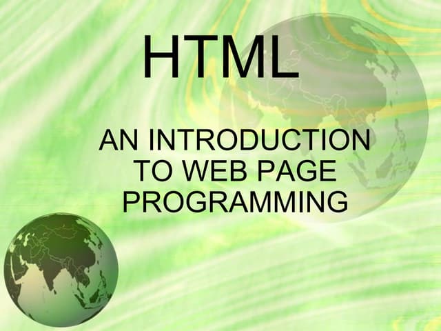 Introduction to html