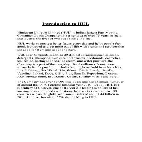 Introduction to hul