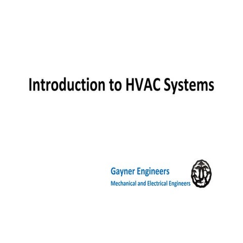 Introduction to hvac systems