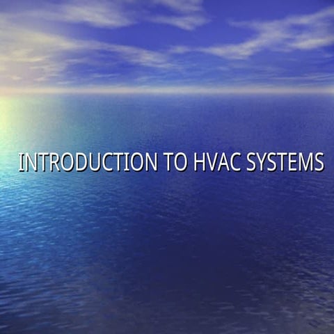 Introduction to HVAC systems for commercial buildings