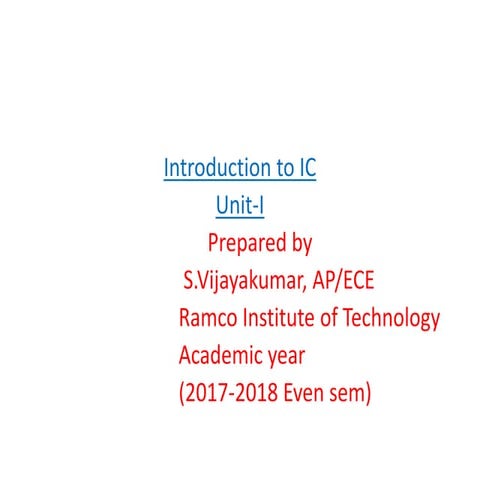 Introduction to ic