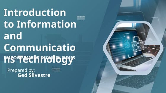 MODULE 1: INTRODUCTION TO INFORMATION AND COMMUNICATION TECHNOLOGY | PPT