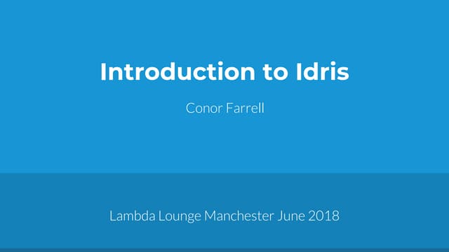 Introduction to idris