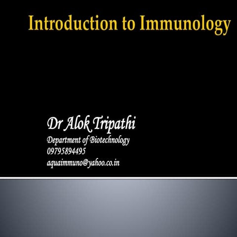 Introduction to immunology