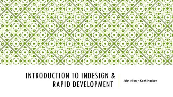 Why adobe indesign a beginners introduction(interactive) | PPT