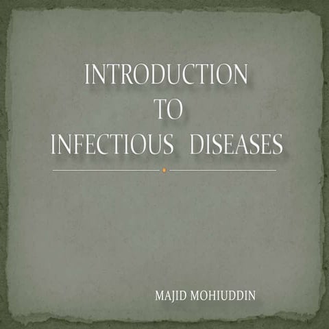 Introduction to infectious diseases