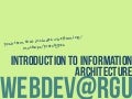 Introduction to Information Architecture