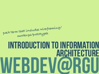 Introduction to Information Architecture