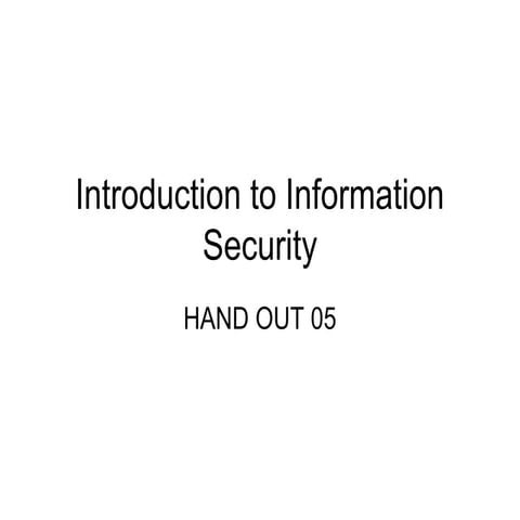 Introduction to information security - by Ivan Nganda