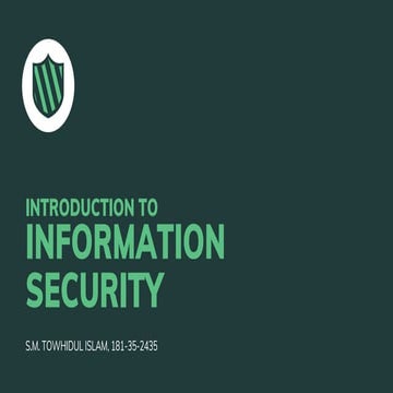 Introduction to information security