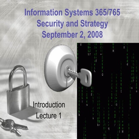 Introduction To Information Systems Security 365 765