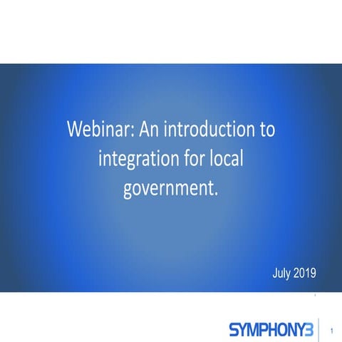 Introduction to integration for local government webinar 