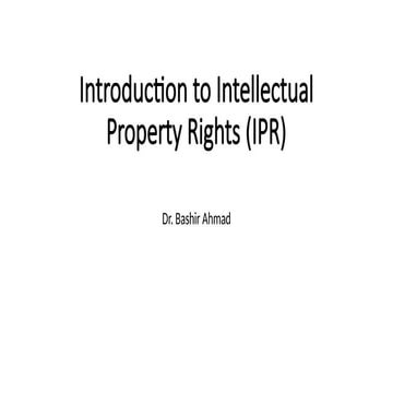 Introduction to Intellectual Property Rights (IPR).pptx