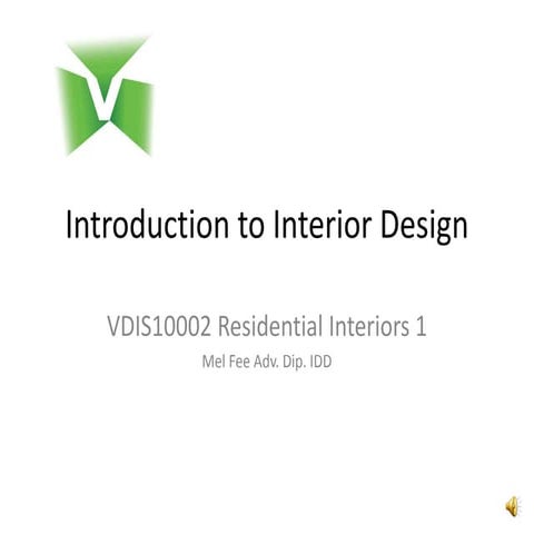 Introduction to interior design