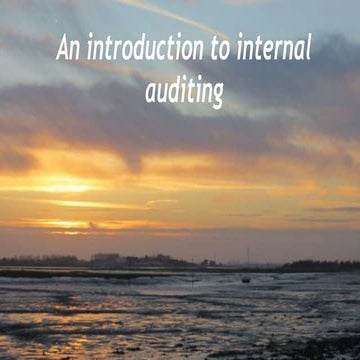 An introduction to internal auditing
