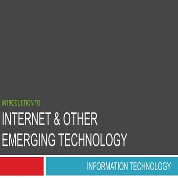 Introduction to internet | PPTX image.