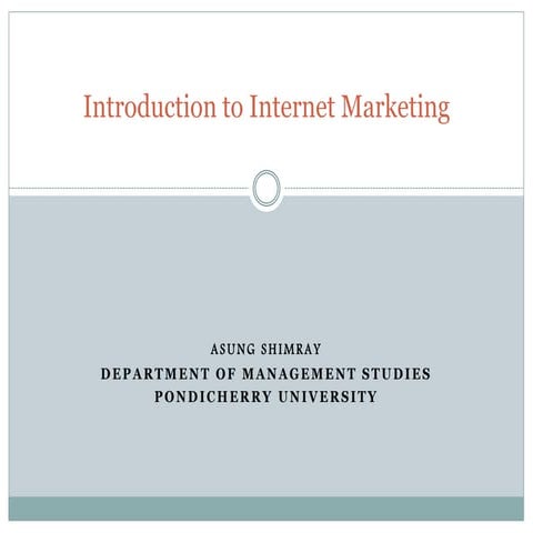 Introduction to internet marketing