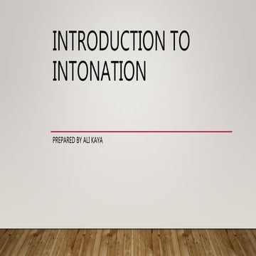 Introduction to intonation-Ali KAYA