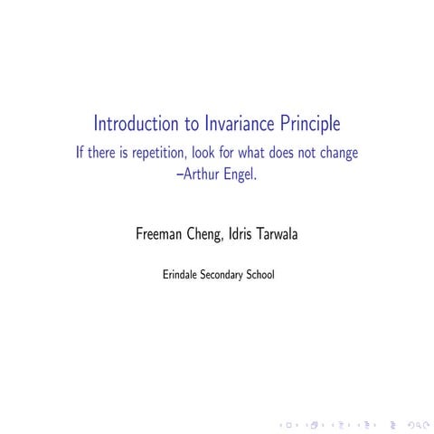 Introduction to Invariance Principle