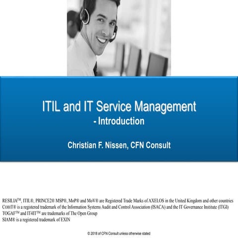 Introduction to ITIL 2011 and IT service management