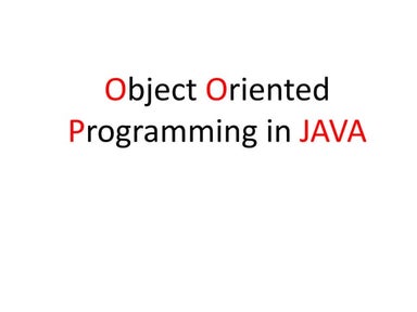 Introduction to java