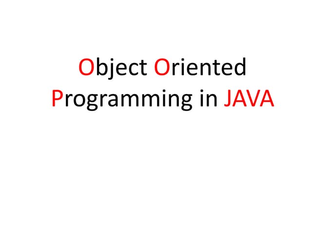Introduction to java
