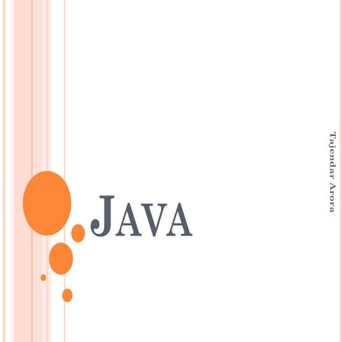 Introduction to java | PPT