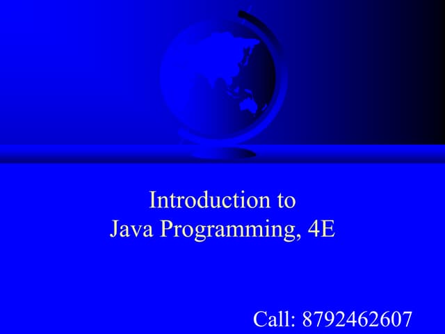 Introduction to java programming