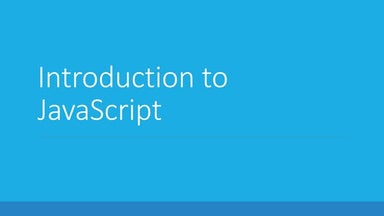 Lab #2: Introduction to Javascript