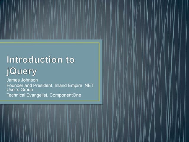 Introduction to jQuery