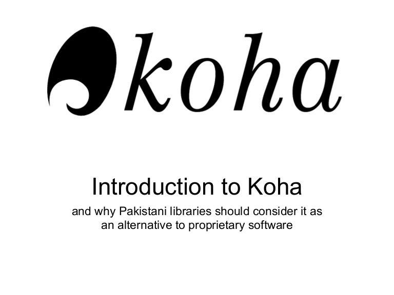 Introduction to koha