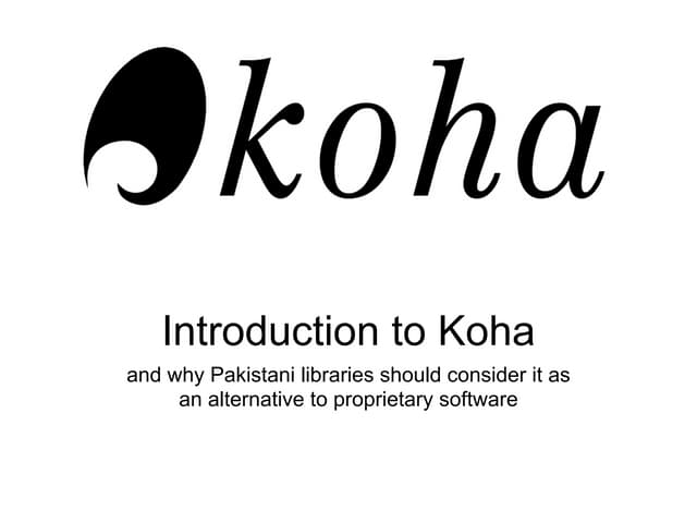 Introduction to koha