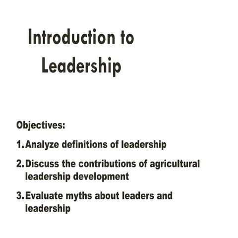 _Introduction to Leadership.ppt great for leadership skills | PPT