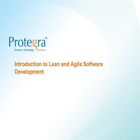 Introduction to lean and agile