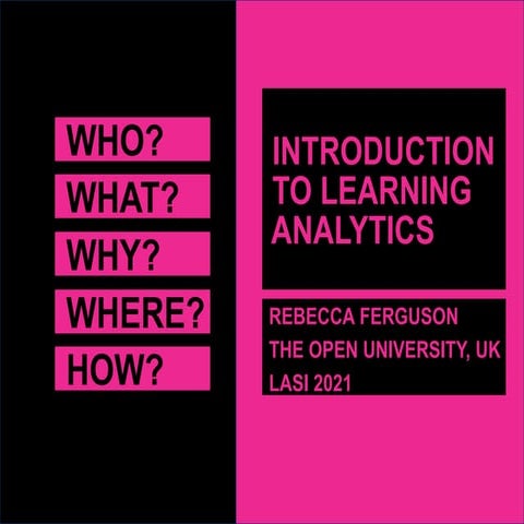 Introduction to learning analytics