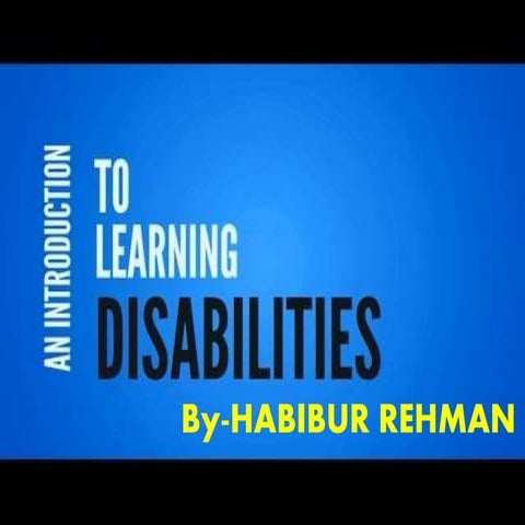 Introduction to learning disability