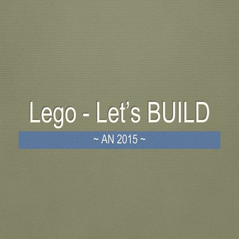 Introduction to Lego EV3