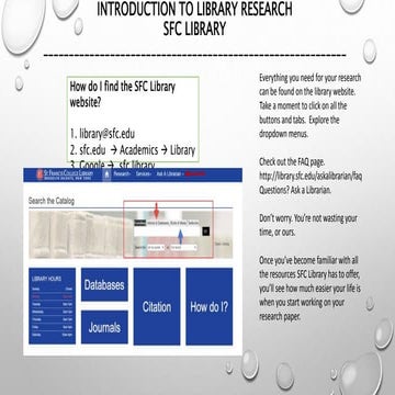 SFC Library -- Introduction to Library Research