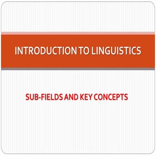 Introduction to linguistics: A Quic...