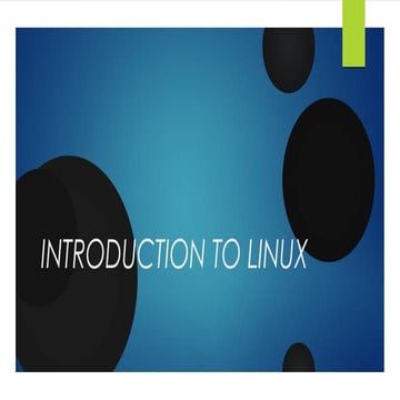 Introduction to LINUX | PPT