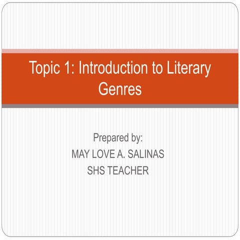 Introduction to literary genres mlas
