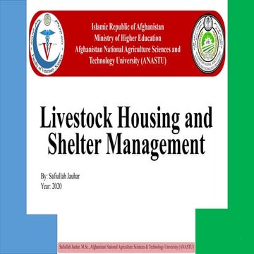 Introduction to livestock housing and shelter management