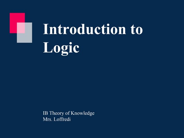 Introduction to logic