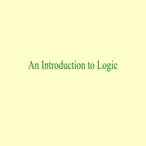 Introduction to Logic Powerpoint presentation.ppt