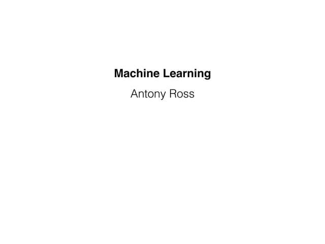 Introduction to machine learning algorithms | PPT