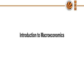 Introduction to macroeconomics
