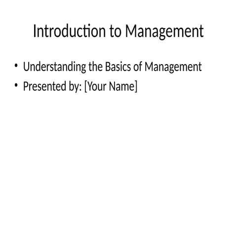 Introduction_to_Management_PPT from Bengaluru | PPTX