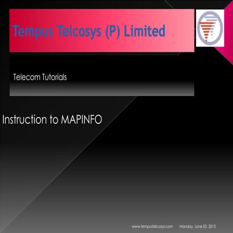 Introduction to mapinfo