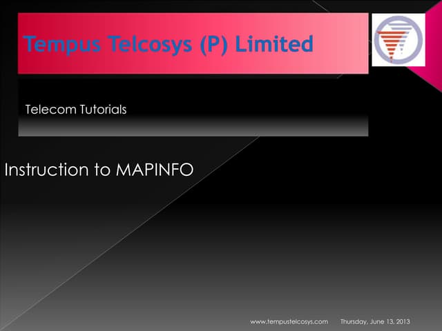 Introduction to mapinfo