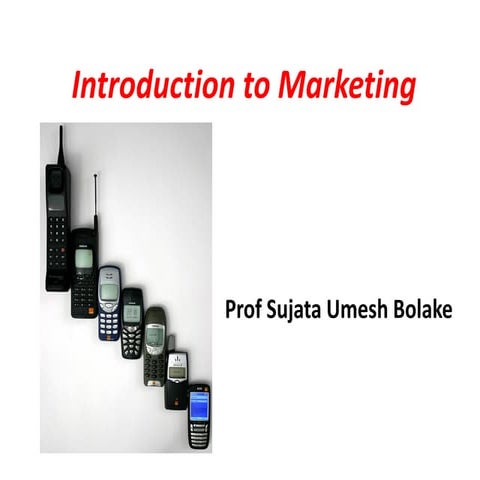Introduction to marketing
